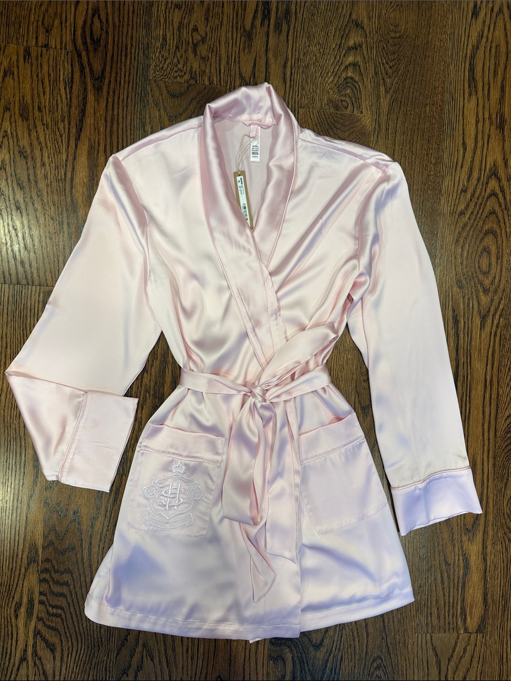 SKIMS Women's Satin Pink Robe